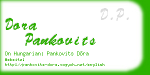 dora pankovits business card