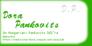 dora pankovits business card